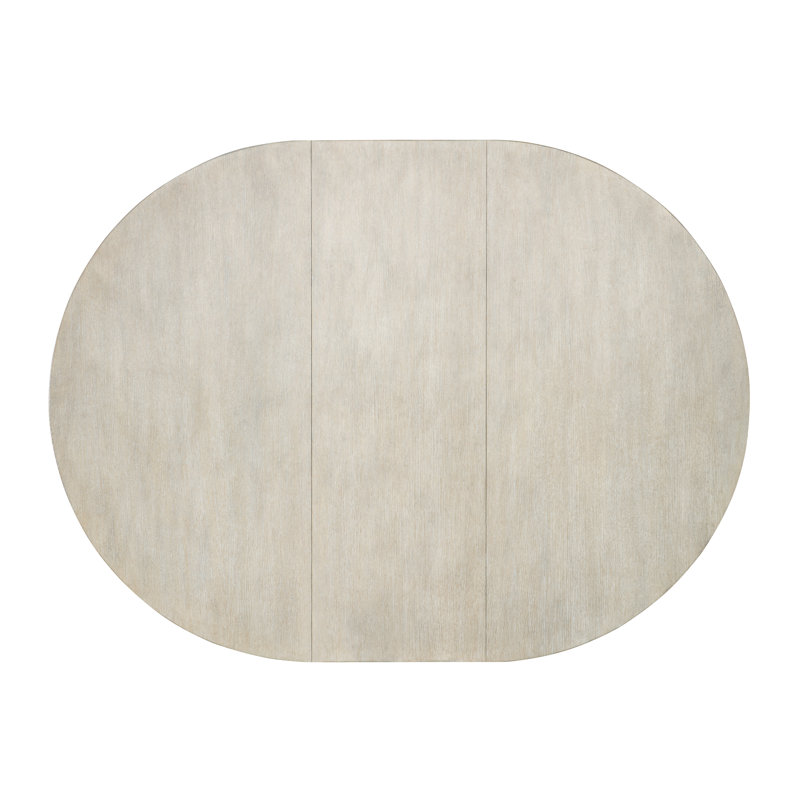 Modern Light Brown Oak Extendable Round Dining Table