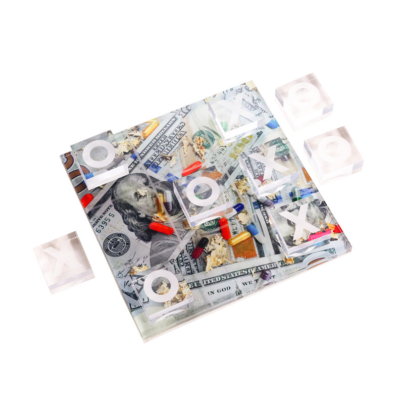 Bey-Berk Glass Tic Tac Toe