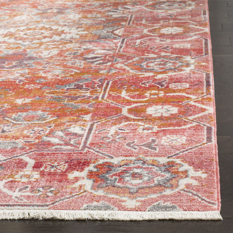 Glidewell Oriental Red/Orange Area Rug, Runner 2'2" x 12'
