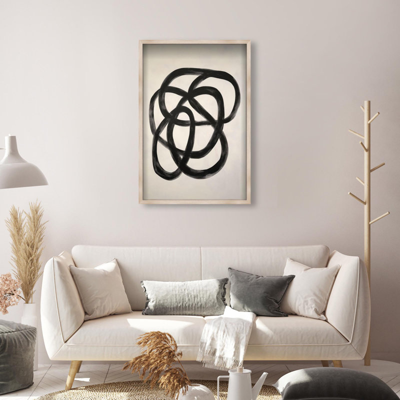 Oliver Gal Urban Mirage VI Abstract - Luxury Shadowbox Framed Wall Art, 38'' H x 26'' W, Cream
