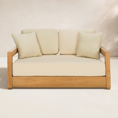 Melrose 53" Teak Patio Loveseat