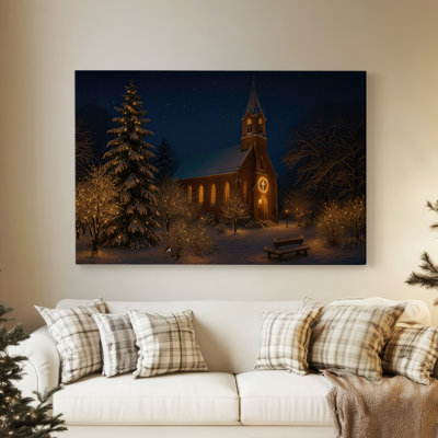 «Pale Winter Dawn Parish», toile tendue avec châssis de qualité supérieure