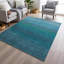 Tapis bleu sarcelle lavable à la machine intérieur / extérieur Xhevrie-853598355