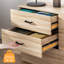 Commode double 6 tiroirs, commode de 47,3 po de largeur avec poignées en métal, armoire de rangement pour chambre à coucher-90684273