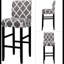 Housse pour tabouret de bar Jacquard - Paquet de 4 housses extensibles pour chaise de salle à manger pivotante courte