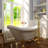 Floor Mounted Freestanding Single Handle Tub Filler Faucet Neptune - Brushed Gold-55866333-56785728