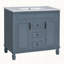 Meuble-lavabo 36 po avec lavabo supérieur, armoire de rangement moderne avec 2 portes à fermeture douce et 2 tiroirs, meuble-lavabo simple-111831878-111831876