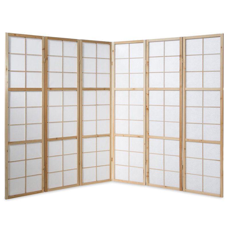 Bastian Room Divider, Natural, 6 Panels