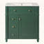 Meuble-lavabo de salle de bain avec lavabo en céramique de 30 po et rangement intérieur pour un rangement efficace-730434440