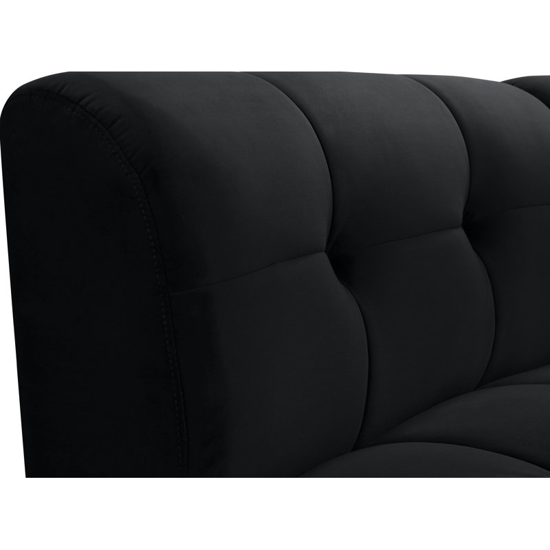 Jedson Velvet Side Chair, Black Velvet