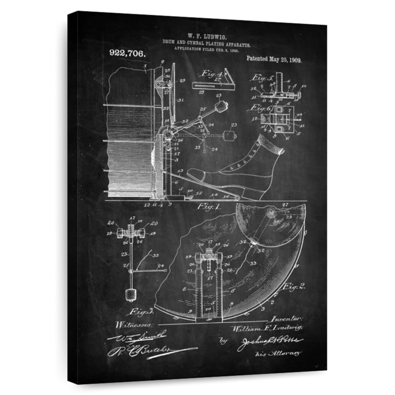 Drum And Cymbal Playing Apparatus BW Kynaat, 30" H x 20" W