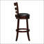 Chaise de bar pivotante à 360 degrés avec finition cerisier foncé, repose-pieds confortable, meubles en bois massif-2078993525
