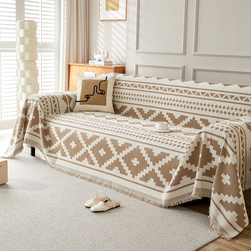450Gsm Chenille Sofa Slipcover, 102" W x 71" D, Brown
