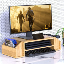 Bamboo Monitor Stand Riser with Adjustable Storage Organizer Laptop Stand Desk  Organizer for Home Study Office Bt-2230 - China Computer Desk, Laptop Stand