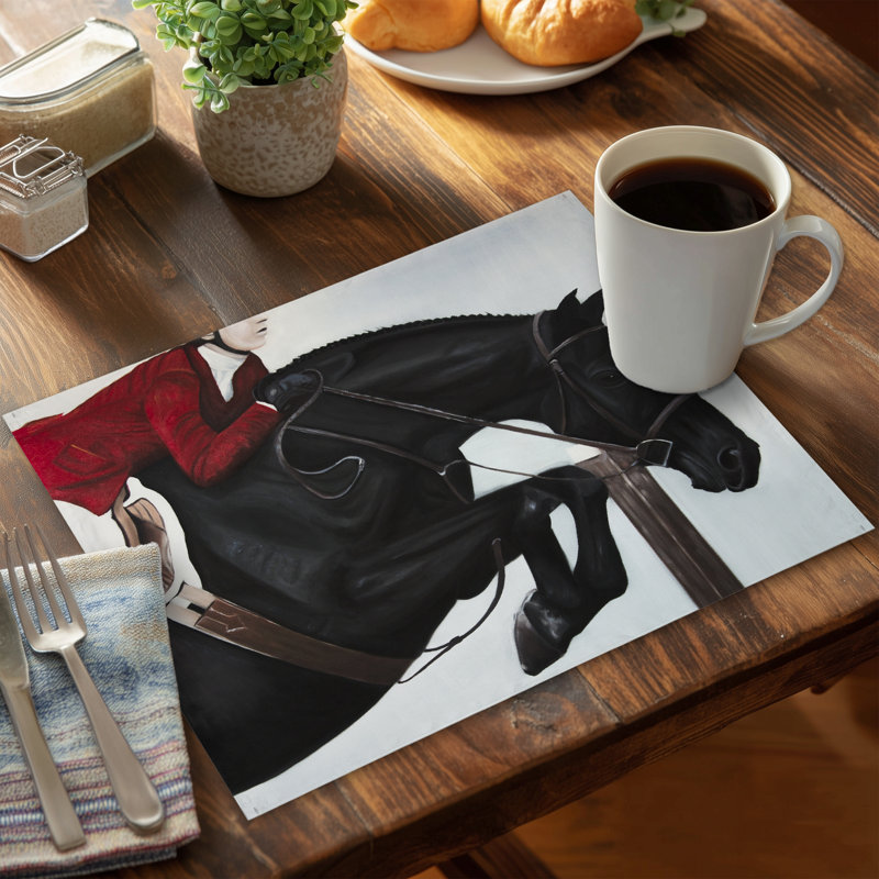 Riding Competition Western Placemat - Polyester Home Decor