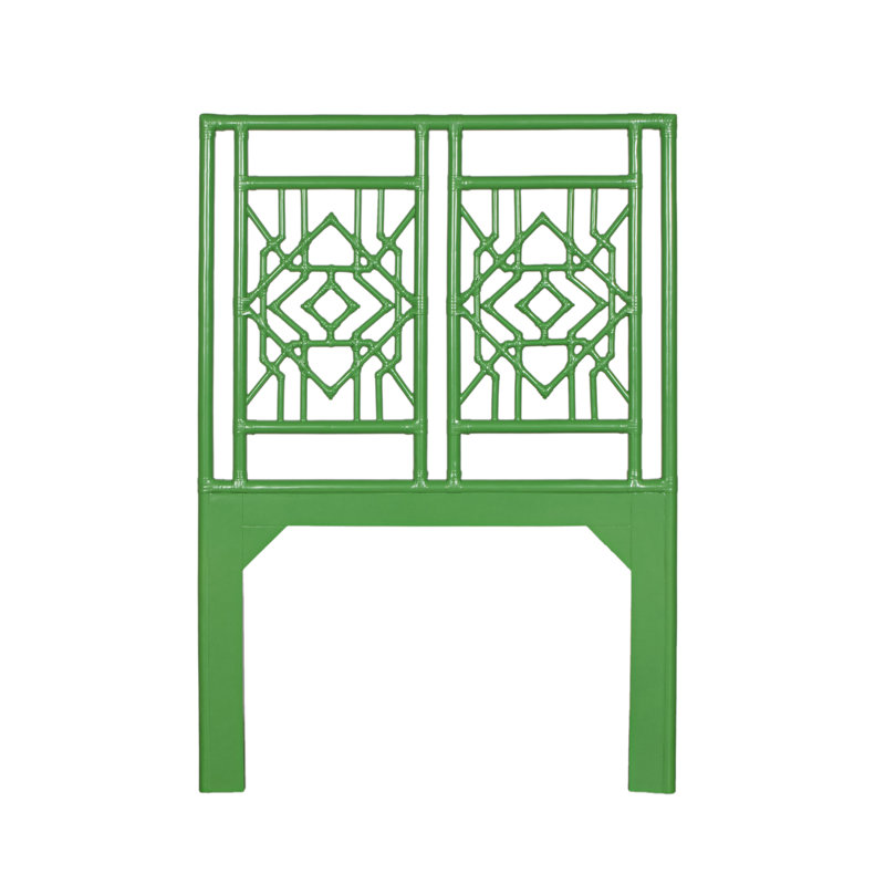 Tête de lit à structure ouverte Tulum, Vert vif, Simple