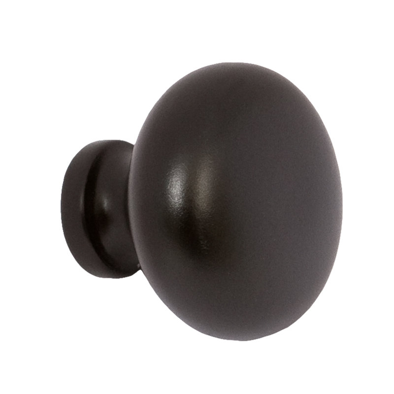Poignée champignon 1 1/4 po Jackson, Noir satiné