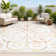 Skillern Classic Cottage Filigree Scroll Reversible Machine-Washable Cream/Terra Indoor/Outdoor Rug