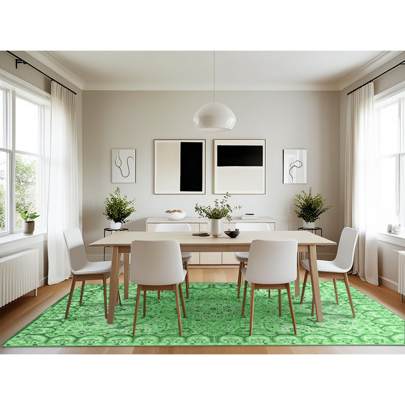 Washable Oriental Indoor Rug, Rectangle 7' x 10'