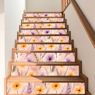 Peel and Stick Wallpaper Contact Paper Soft Pastel Botanical Seamless Wild Meadow Flowers Self Adhesive and Removable 17.7in x 118in(45x300cm)