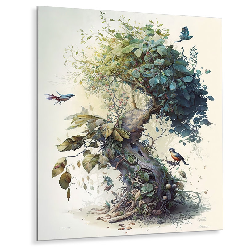 Arbre dans la nature - Décoration murale arbre en métal, H 20 po x l 12 po x P 1 po