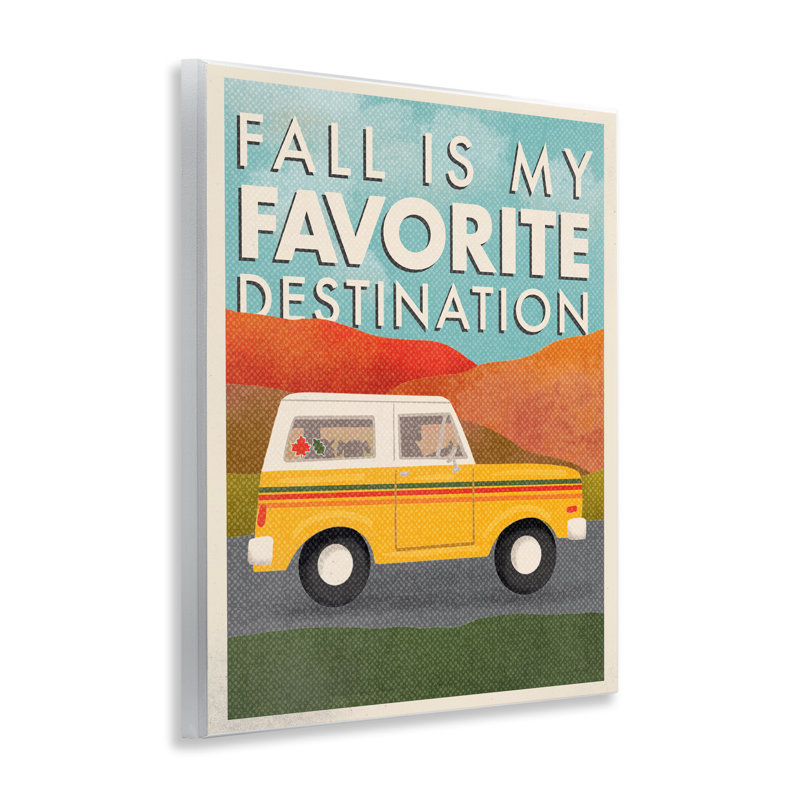 Plaque murale rétro «Fall Favorite Destination», conception par Jilly Jack Designs