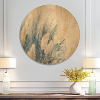  «Pampas Calm II - Boho», impression murale en bois