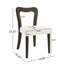 Ensemble de 2 chaises de salle à manger sans accoudoirs (brun foncé et beige)-1787215993-1787215943
