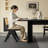 Black Rectangle Solid Wood Dining Tables-1717135067
