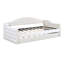 Lit de jour simple rembourré en velours avec couchette, canapé-lit capitonné avec ports USB et Type-C, aucun sommier nécessaire, beige-118775530