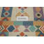 Tapis oriental géométrique en laine Kilim 5 x 11