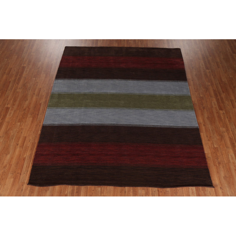 Striped Gabbeh Oriental Area Rug 8x10