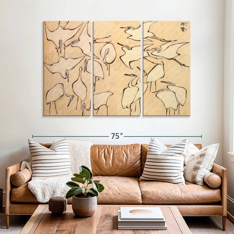 Brampt Egrets From Quick Lessons, 42" H x 65" W