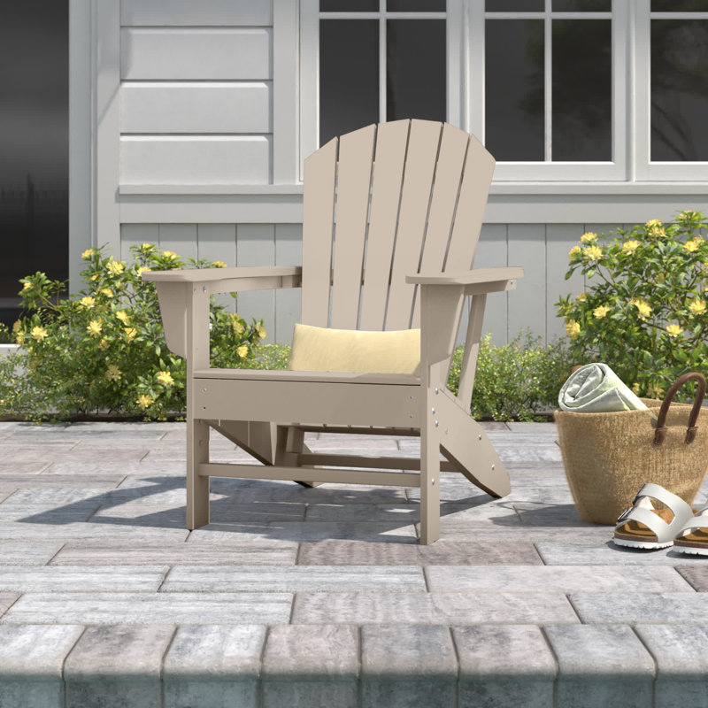 Chaise Adirondack en plastique Abril, Marron foncé