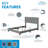 Diamond Linen Upholstered Platform Bed Frame with Adjustable Headboard - Boyd Sleep-227439985-227439989