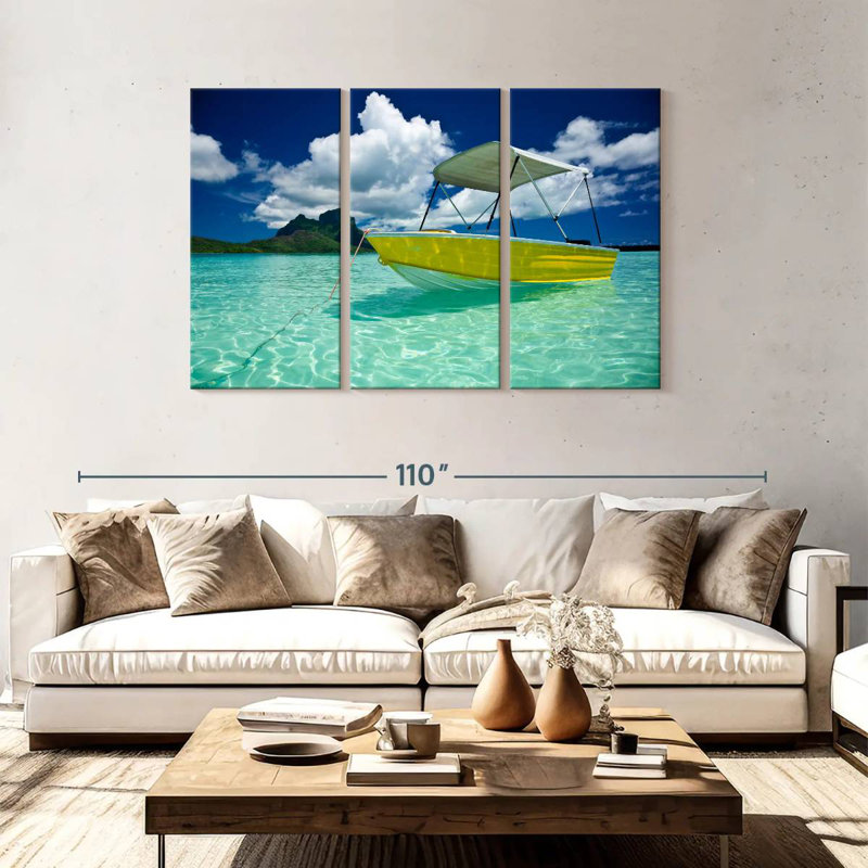Mehar Bora Bora Boat, 48" H x 74" W