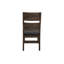 Fauteuil en teck foncé avec accoudoirs en bois