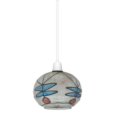 10.5cm H Glass Round Pendant Shade ( Screw On ) in Multicolour