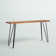 Blondeau Acacia Solid Wood Top Metal Base Dining Table