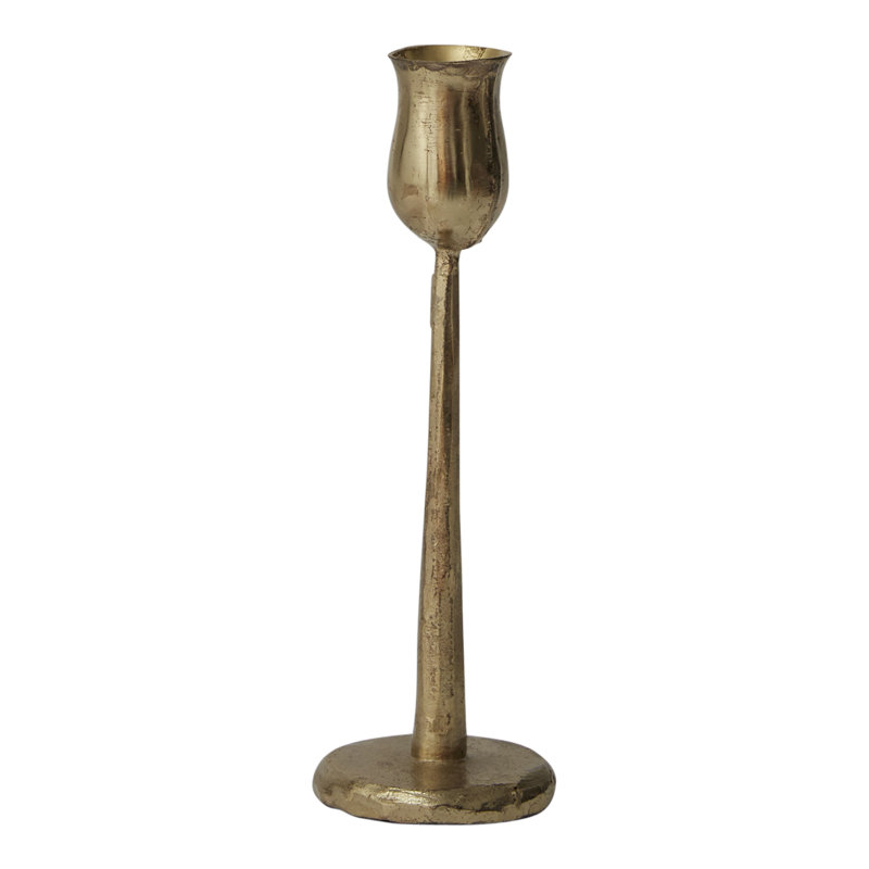 Metal Tabletop Candlestick, 7.5" H x 2.5" W x 2.5" D