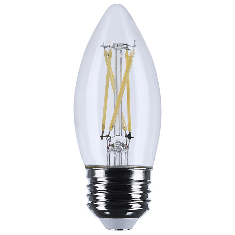  B11 DEL à culot moyen transparent CCT 120 volts, 5000 kelvins, 4W, 350 lumens