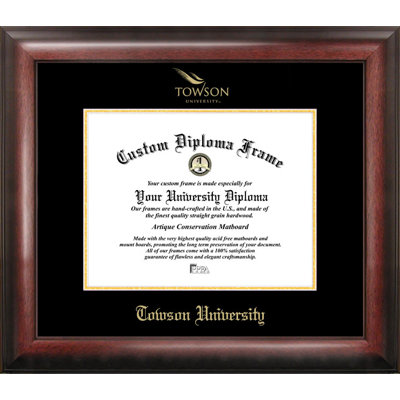 Cadre de diplôme en relief or tigers towson NCAA
