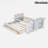 Multifunctional Wood Platform Bed With Desk And Storage Shelves, Built-in Trundle And 3 Drawers-2026735977
