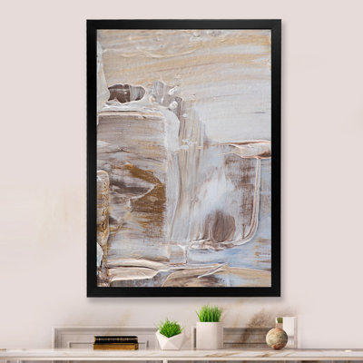 Beige brun brossé III - reproduction d'art sur toile