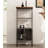 22.83" Black Rectangular Solid Wood Wine Rack
