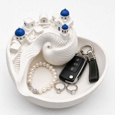 Trinket  Resin Key Bowl Jewelry  With Greek