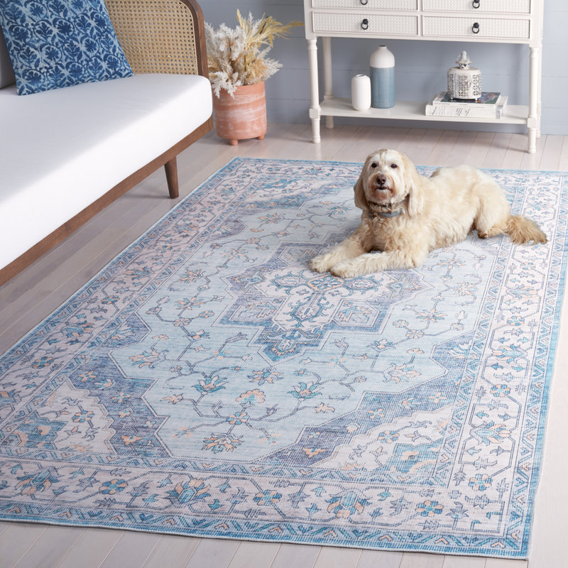 Tapis oriental lavable à la machine Bonifay, Rectangle de 5 pi x 8 pi