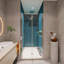 Porte de douche universelle pivotante avec verre trempé-113150703