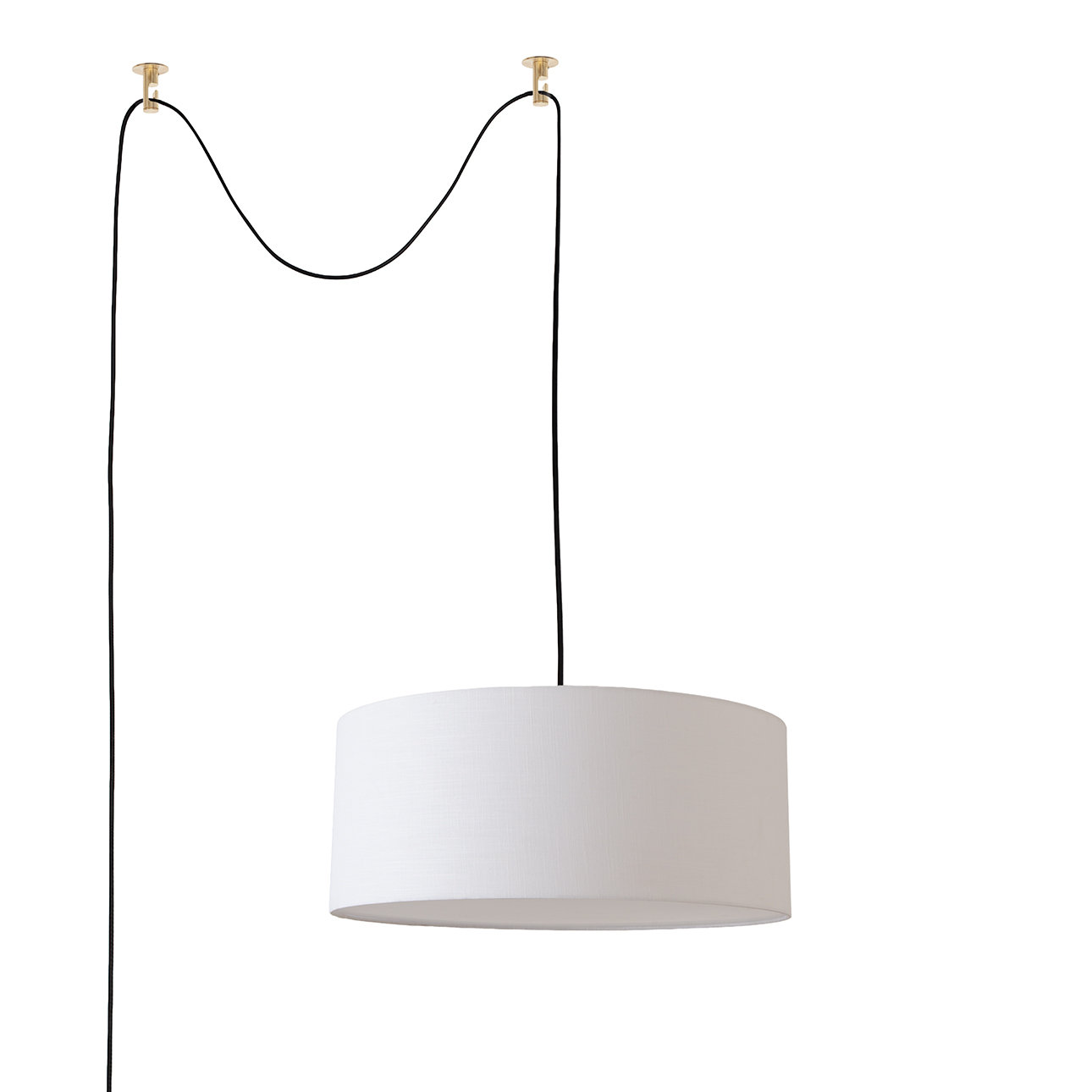 Stretch Dimmable 1 - Light Pendant, Brass