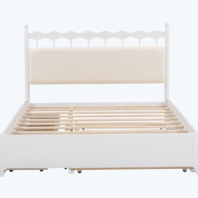 Queen Wooden Storage Platform Bed with 2 Big Drawers and Twin Trundle -  Alcott HillÂ®, 30D3392E36A74C5F836241B063F3E0C9